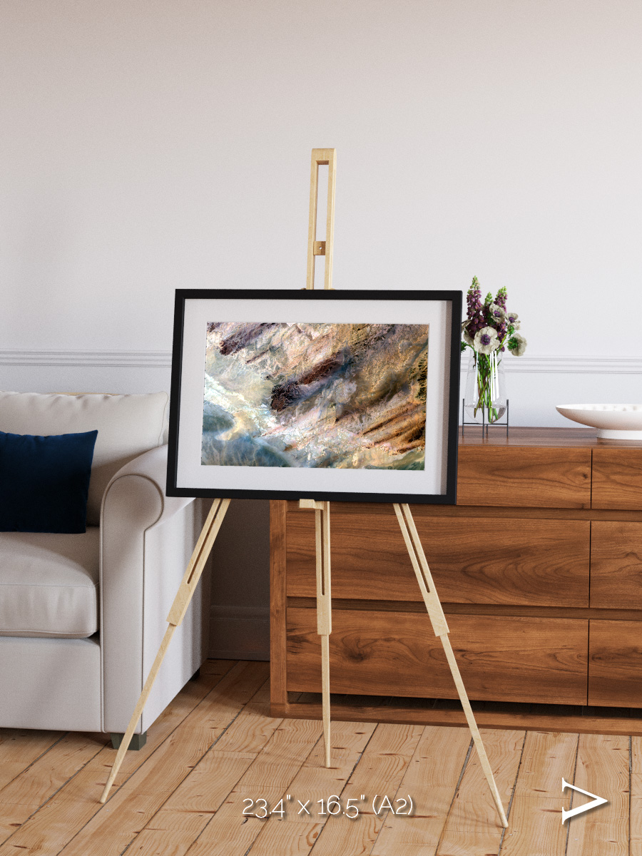Lava Lines, Impact Framed & Mounted Print