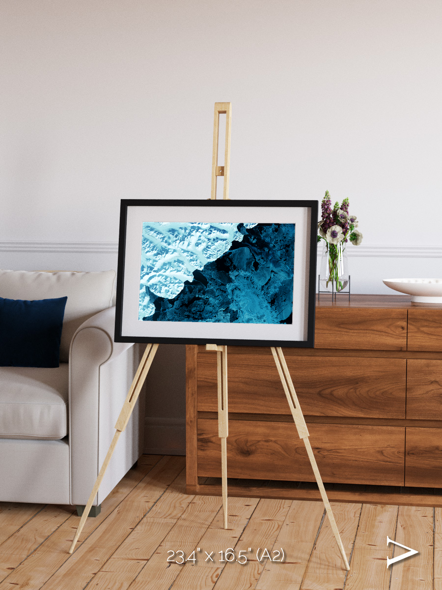 Glacial Passage, Kamchatka Peninsula Framed & Mounted Print