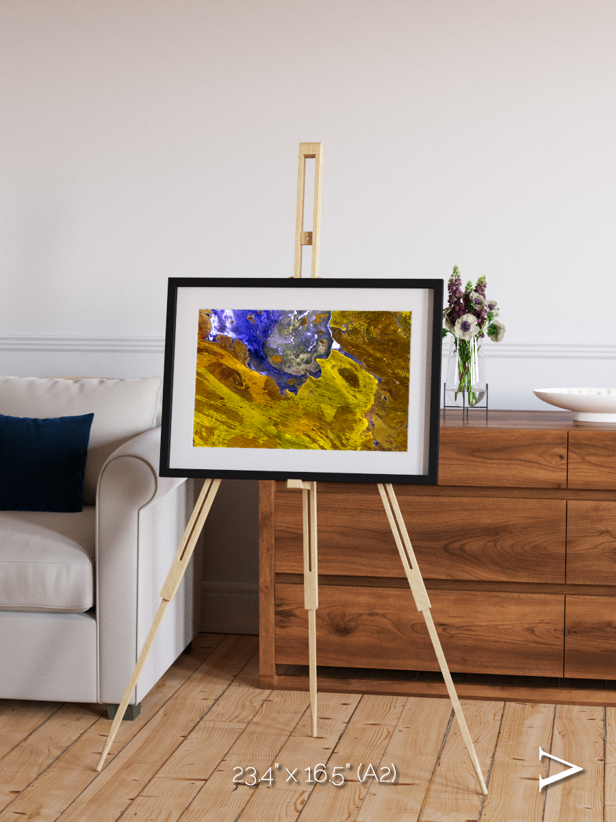 Saline Patterns, Lake Disappointment Framed & Mounted Print