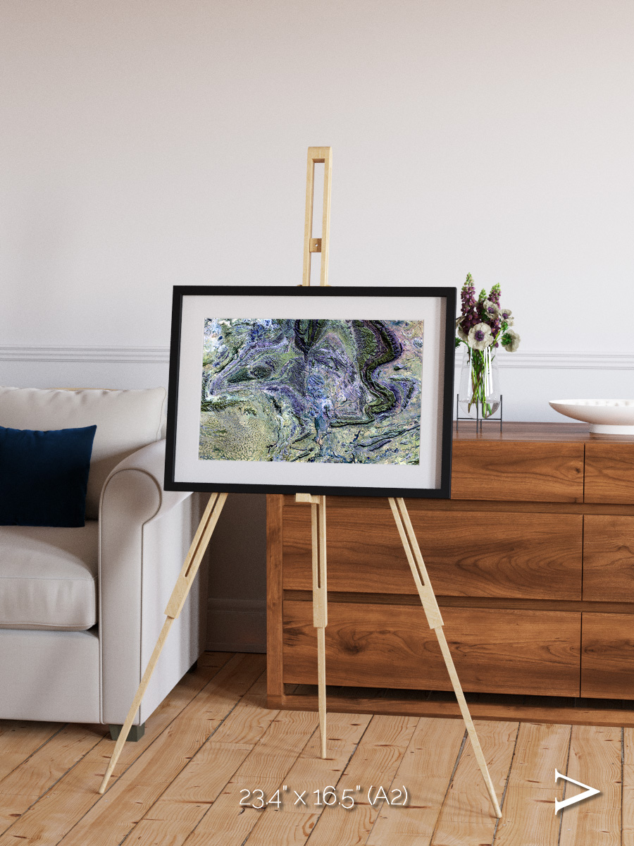 Mountain Textures, MacDonnell Ranges Framed & Mounted Print