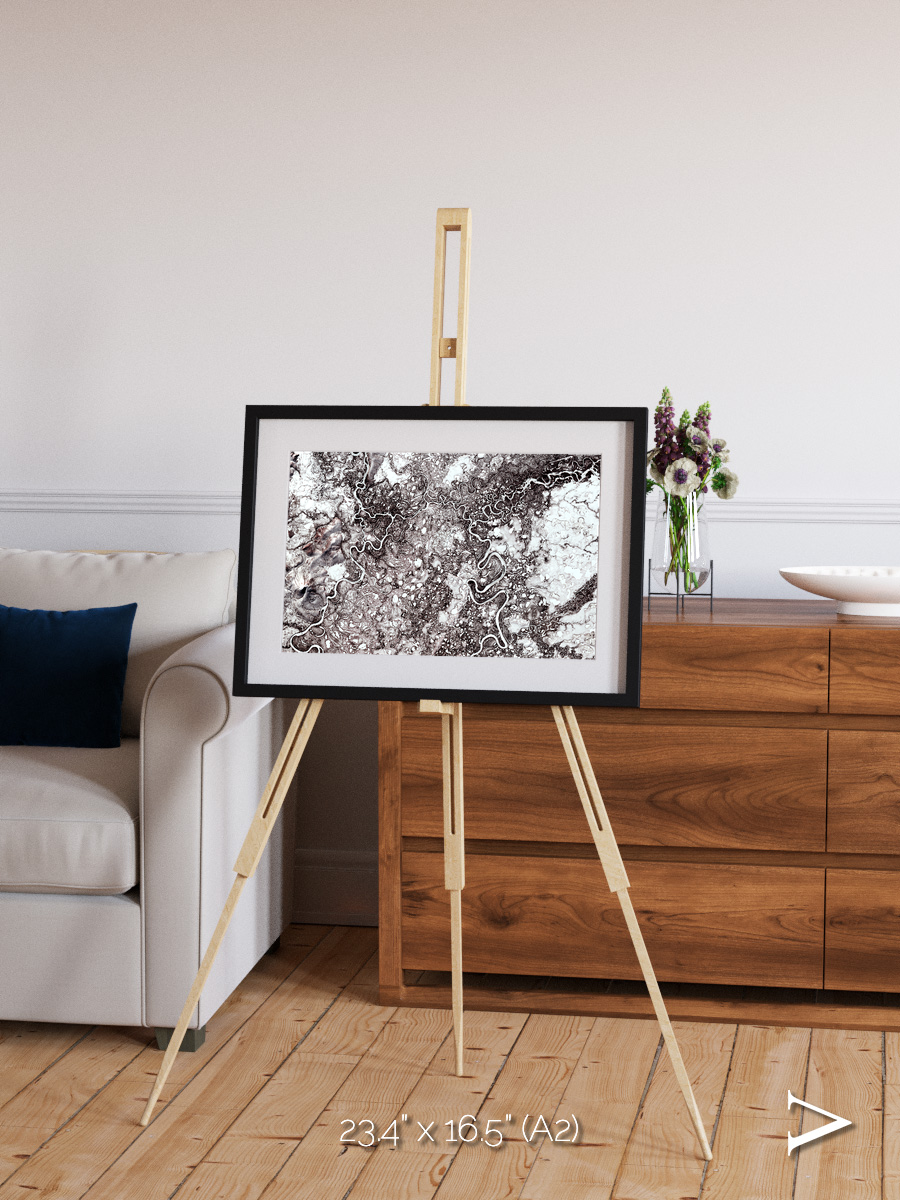 River Threads, Mayn River Framed & Mounted Print