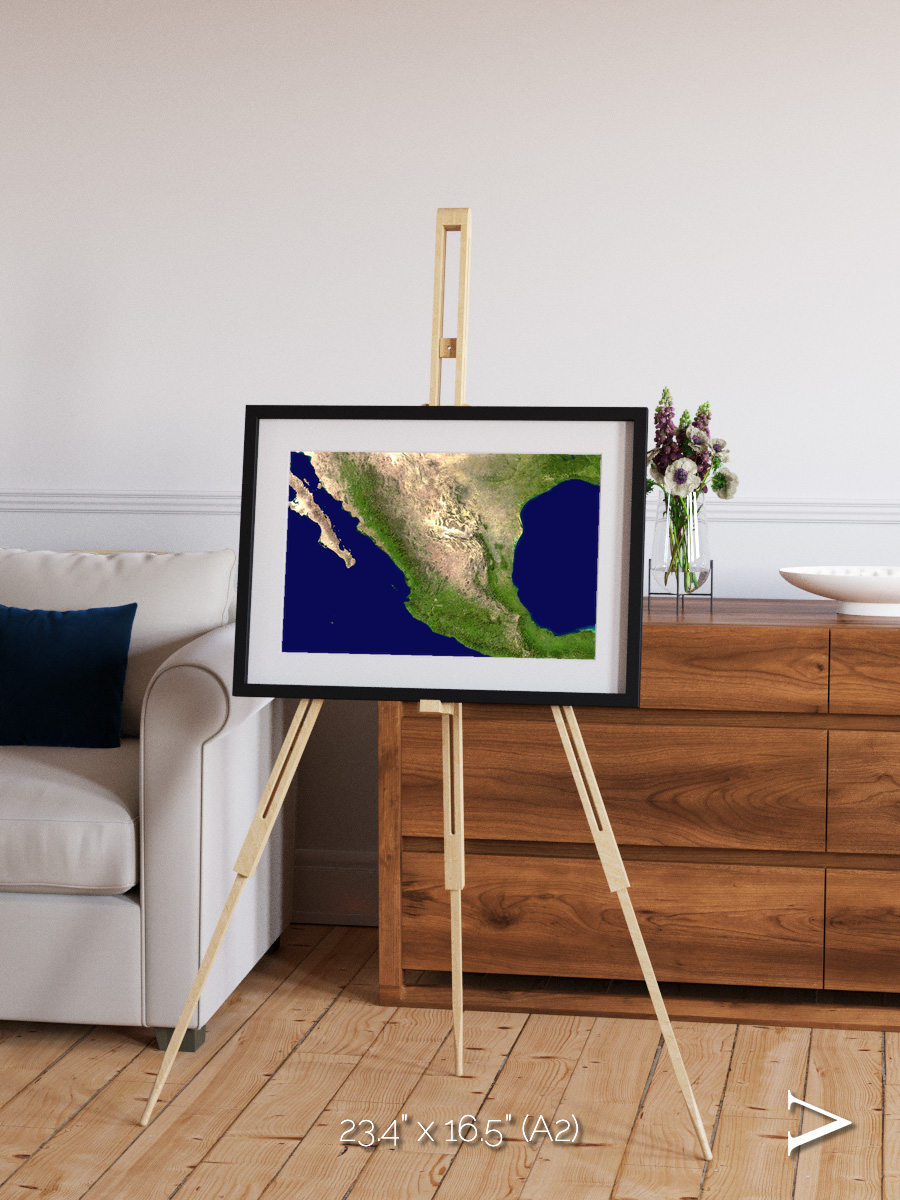Windwritten Sands, Mexico and Central America Framed & Mounted Print
