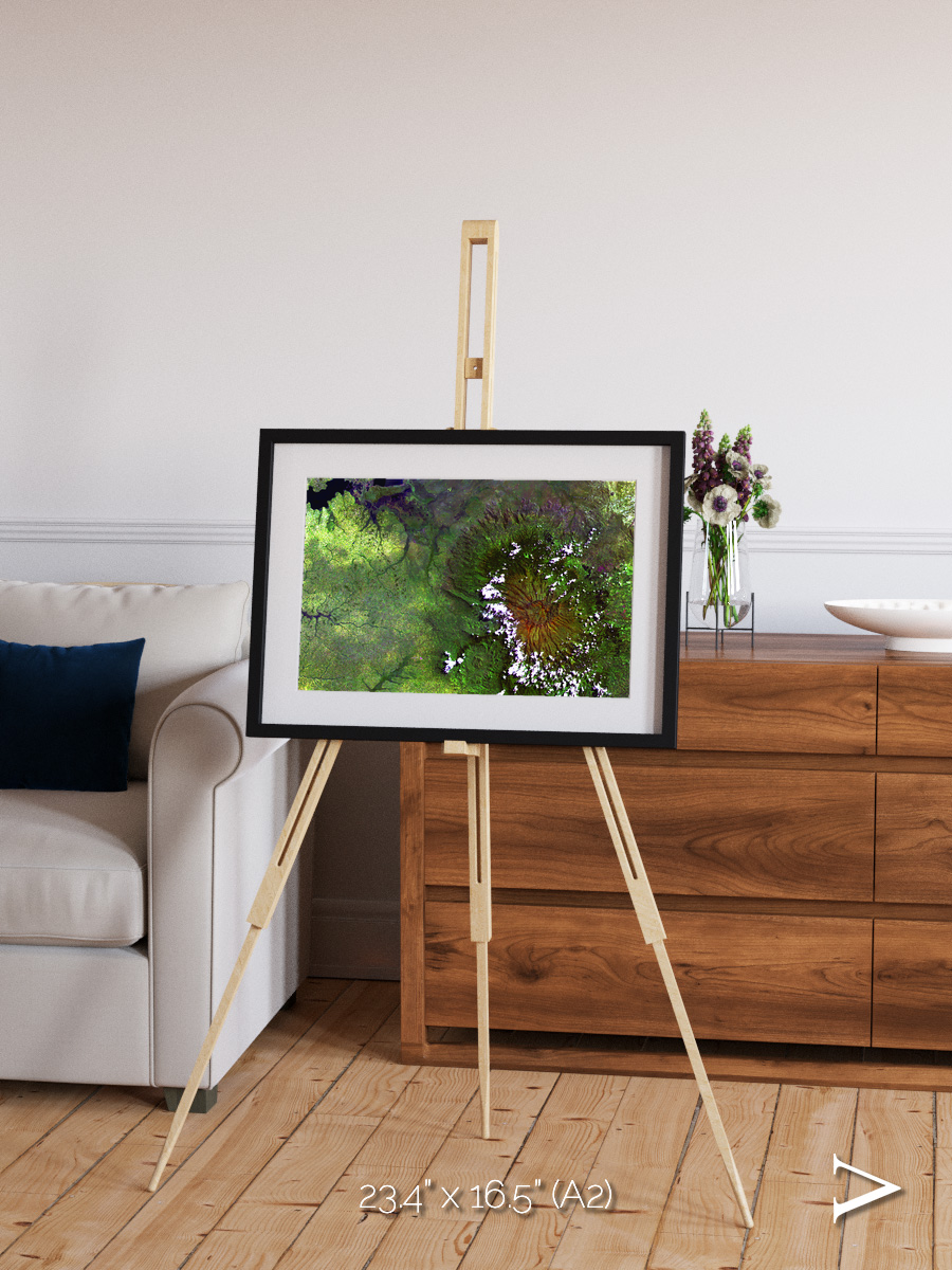Vortex Trails, Mount Elgon Framed & Mounted Print