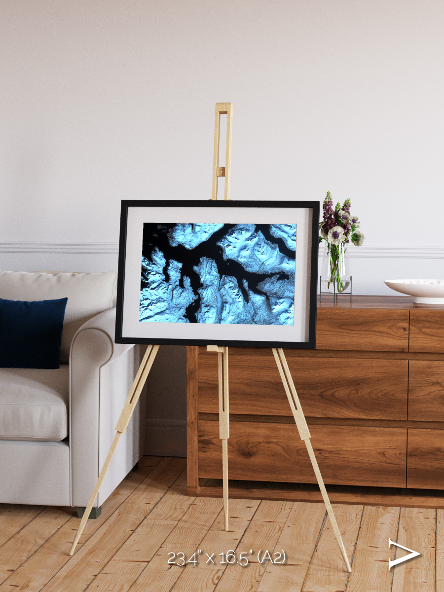 Glacial Passage, Northern Norway Framed & Mounted Print