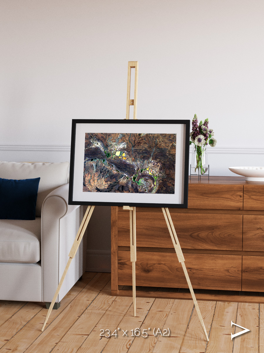 Ancient Impact, Shoemaker Crater Framed & Mounted Print