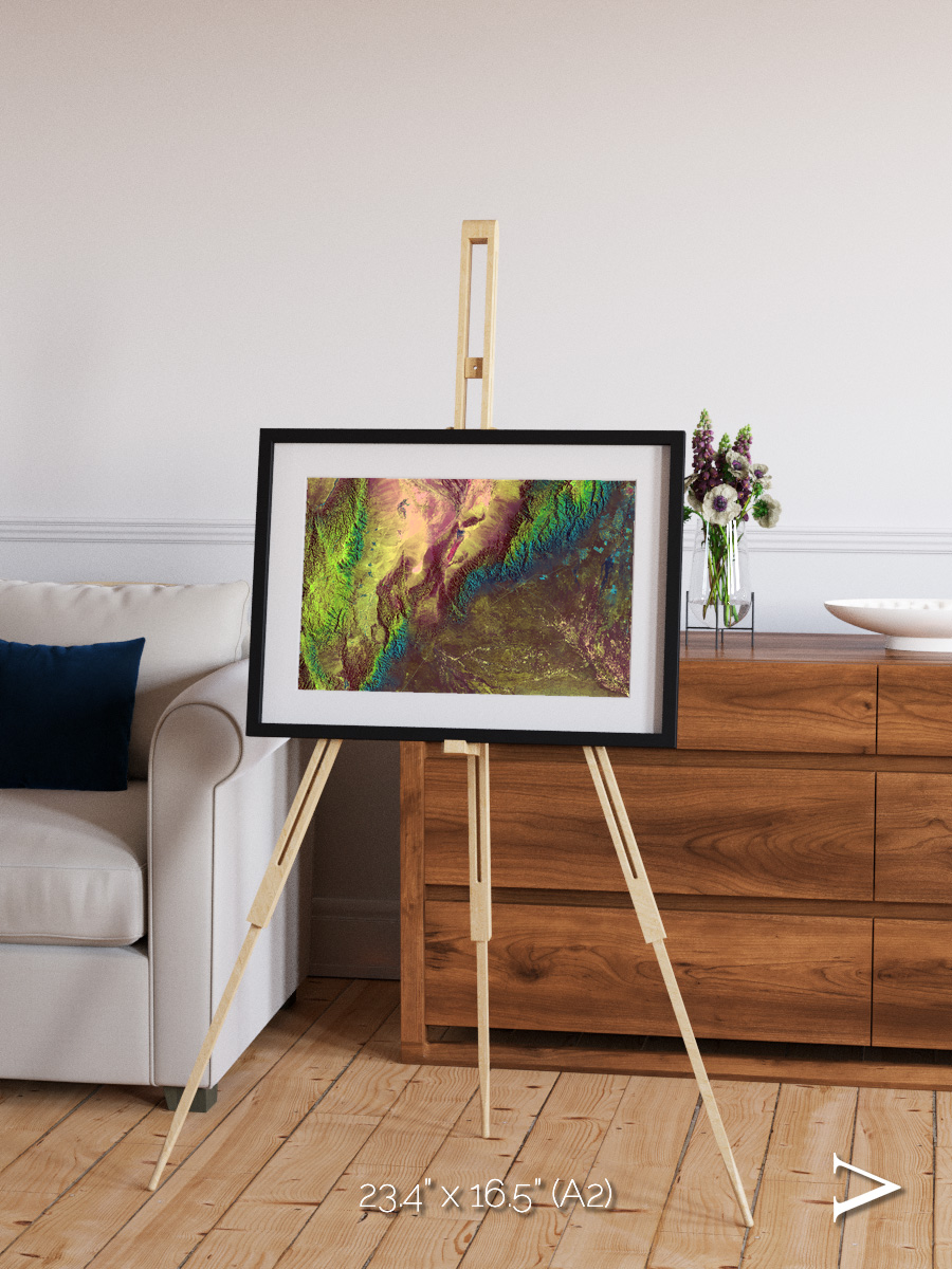 Textured Earth, Sierra de Velasco Framed & Mounted Print