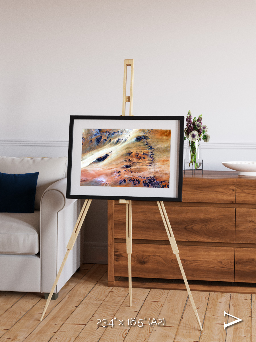 Shifting Dunes, Terkezi Oasis Framed & Mounted Print