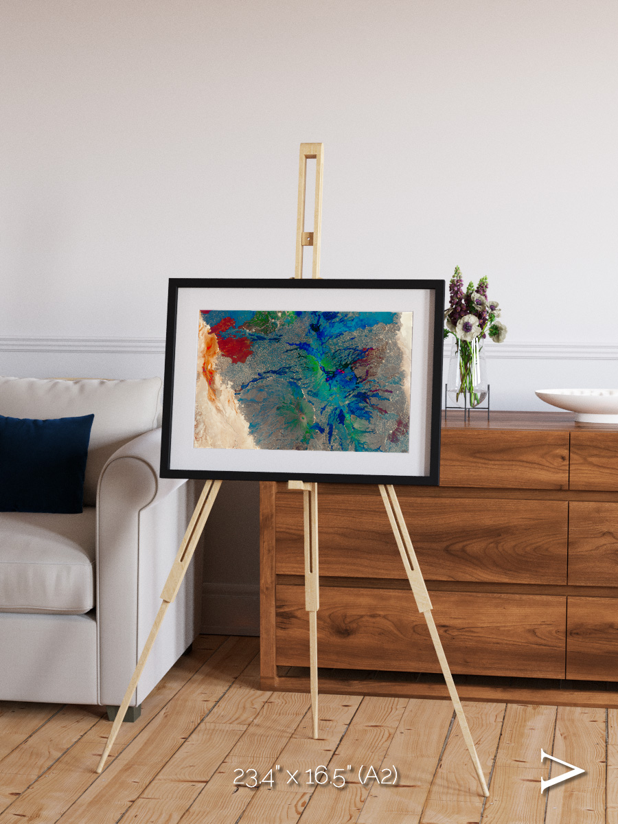 Rift and Fire, Ethiopia Framed & Mounted Print