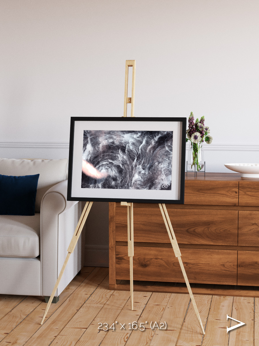 Wind Signatures, Whirlpool in the Air Framed & Mounted Print