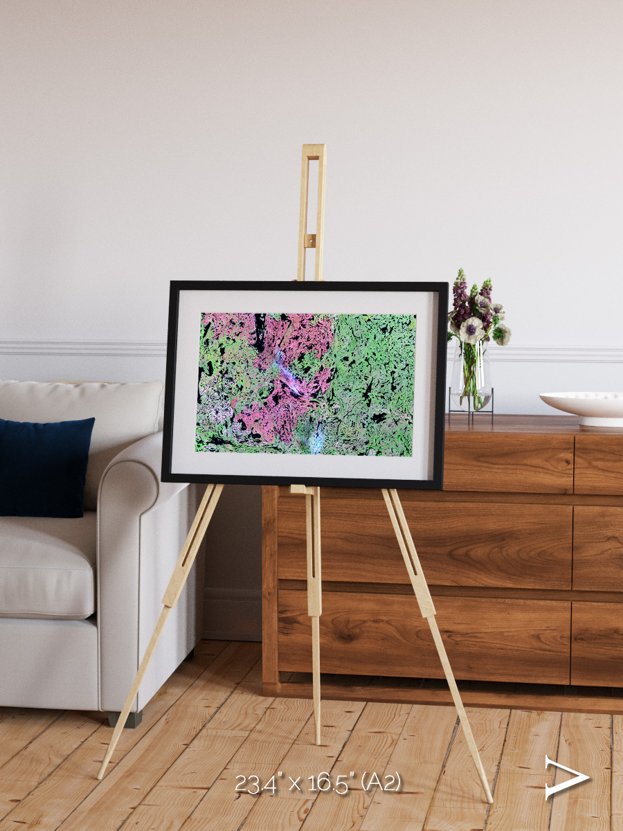 Ice River, Yellowknife Wetlands Framed & Mounted Print