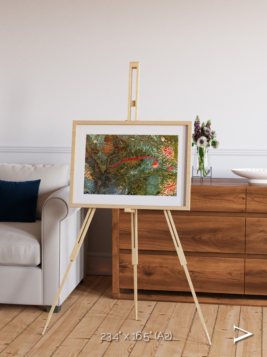 Ash and Stone, Anyuyskiy Volcano Framed & Mounted Print