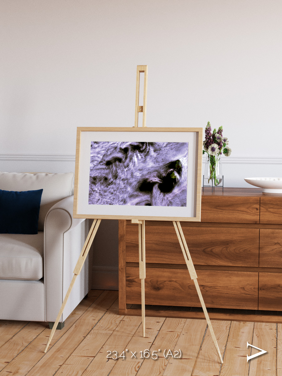 Vortices over Broutona, Kuril Islands Framed & Mounted Print