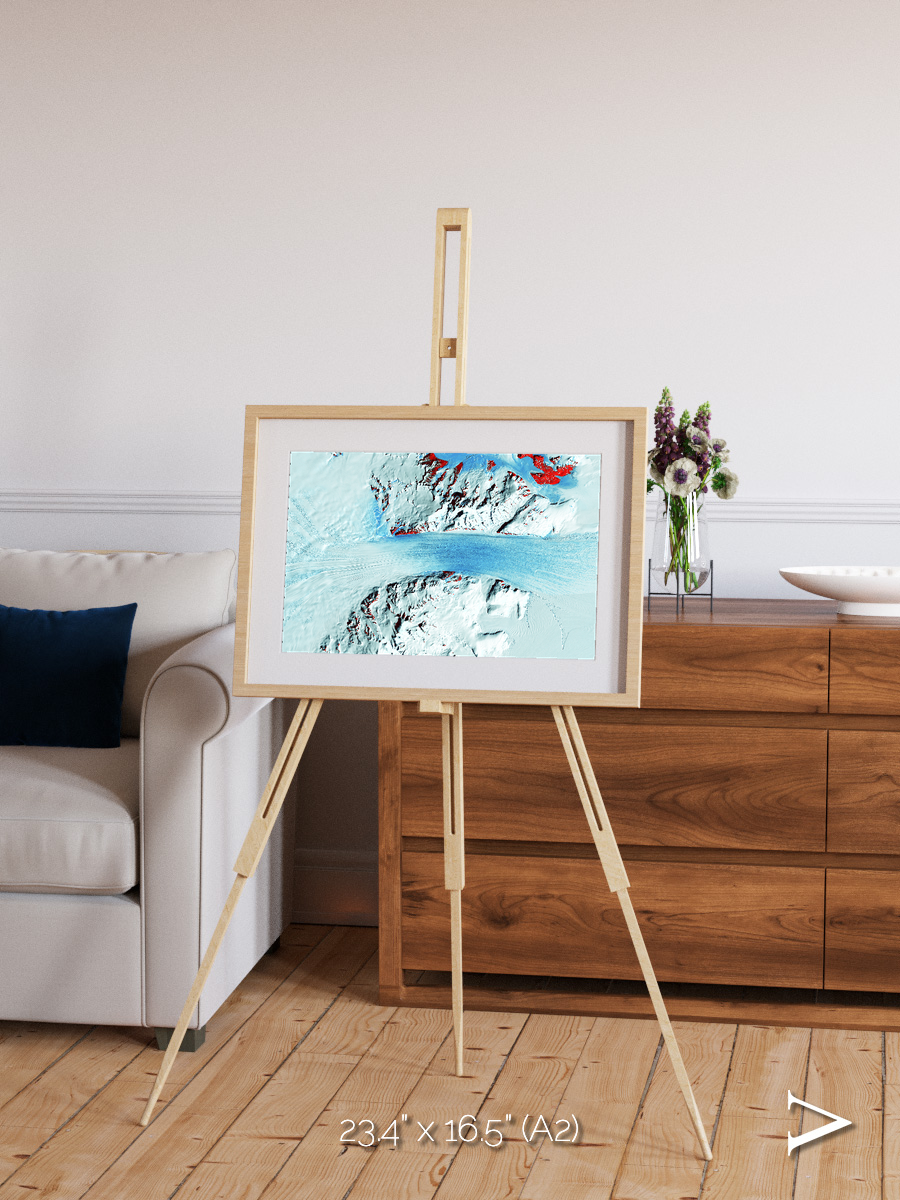 River of Ice, Byrd Glacier Framed & Mounted Print