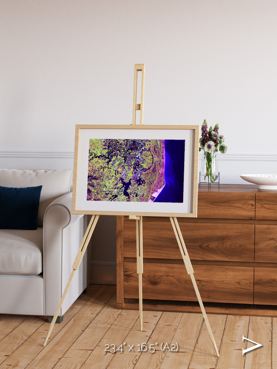 Wetland Mosaic, Cabo San Antonio Framed & Mounted Print