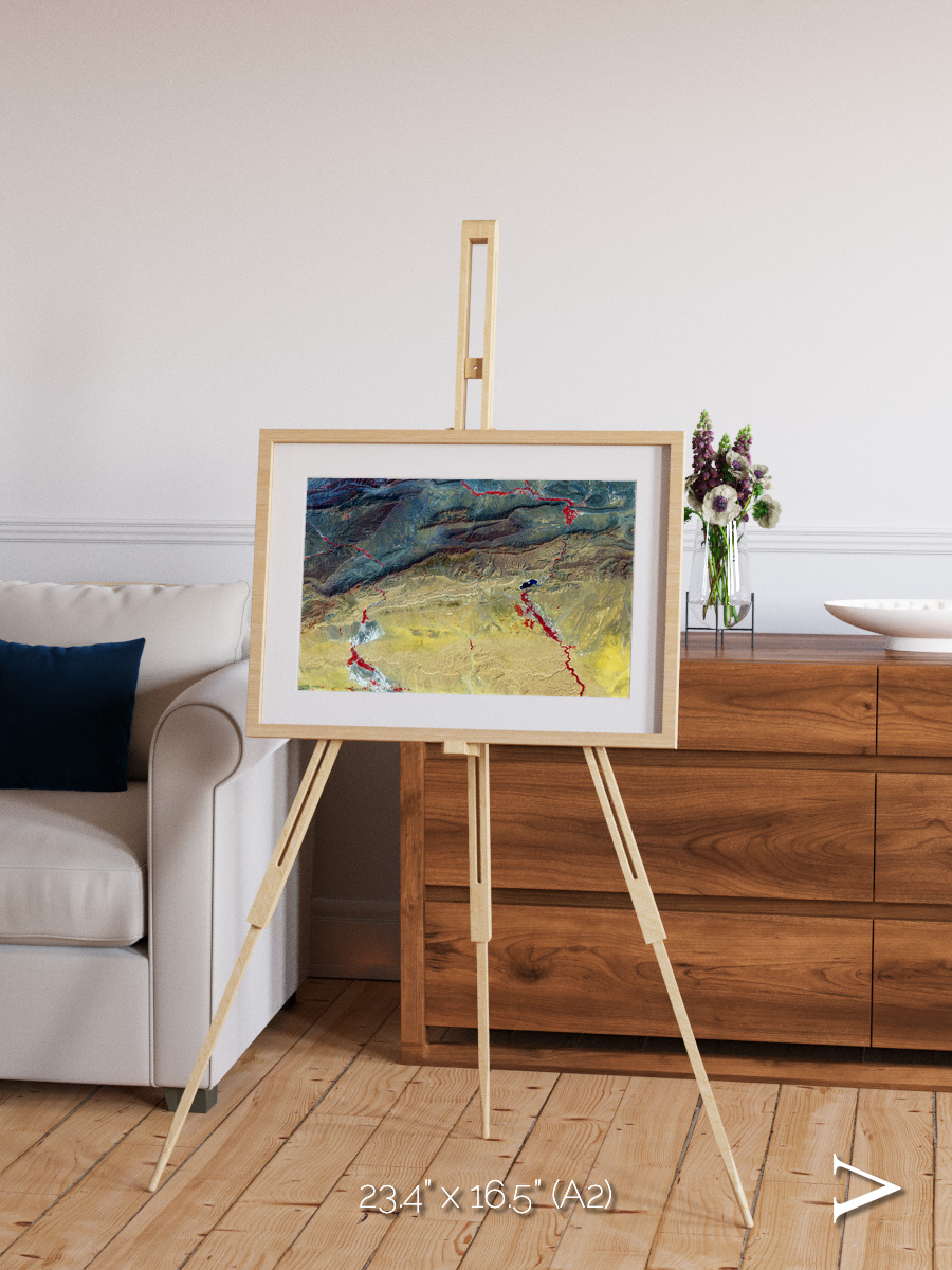 Crimson Veins, Atlas Mountains Framed & Mounted Print