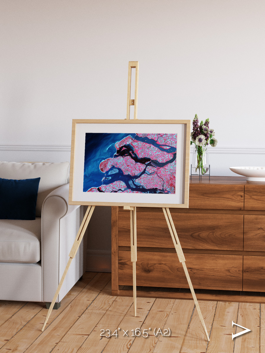 Windward Isles, Delta Region Netherlands Framed & Mounted Print