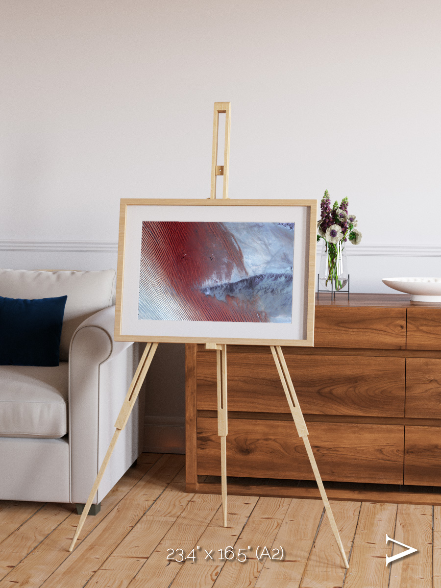 Wind Signatures, Empty Quarter Framed & Mounted Print