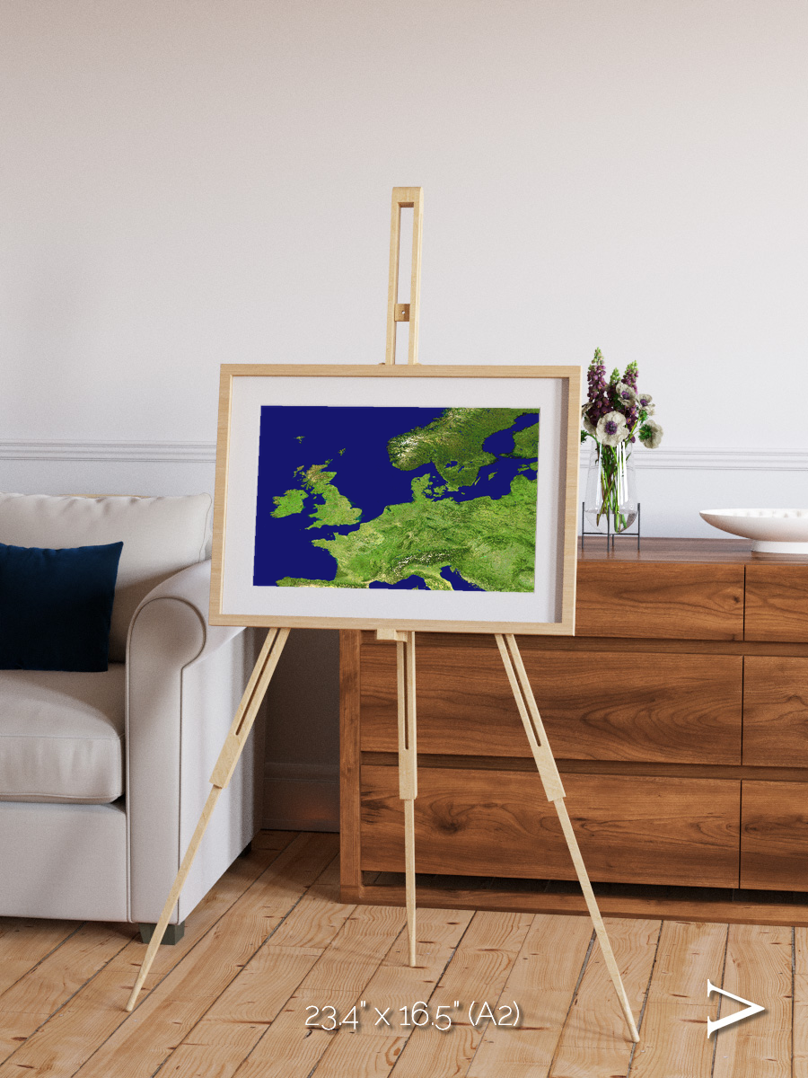 Arctic Outpost, Europe Framed & Mounted Print