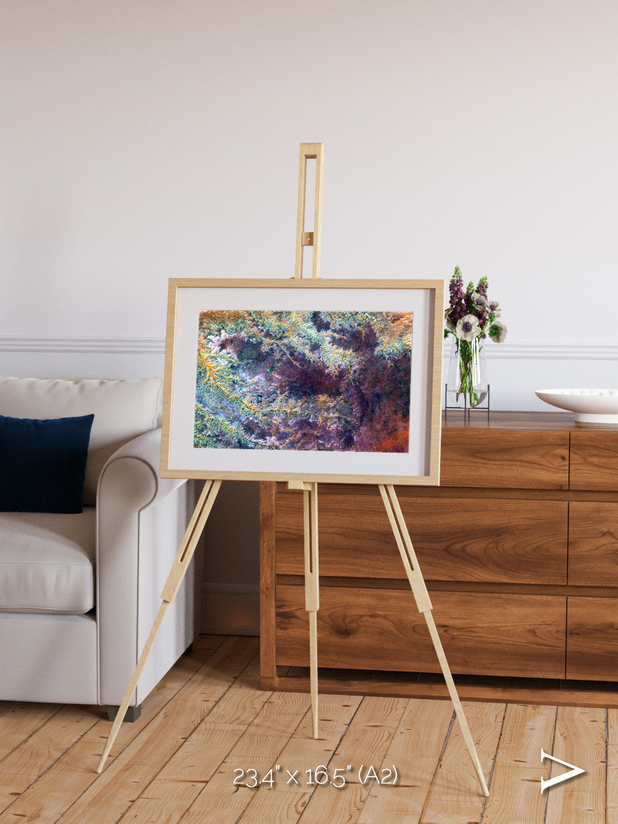 River and Plain, Ghadamis River Framed & Mounted Print