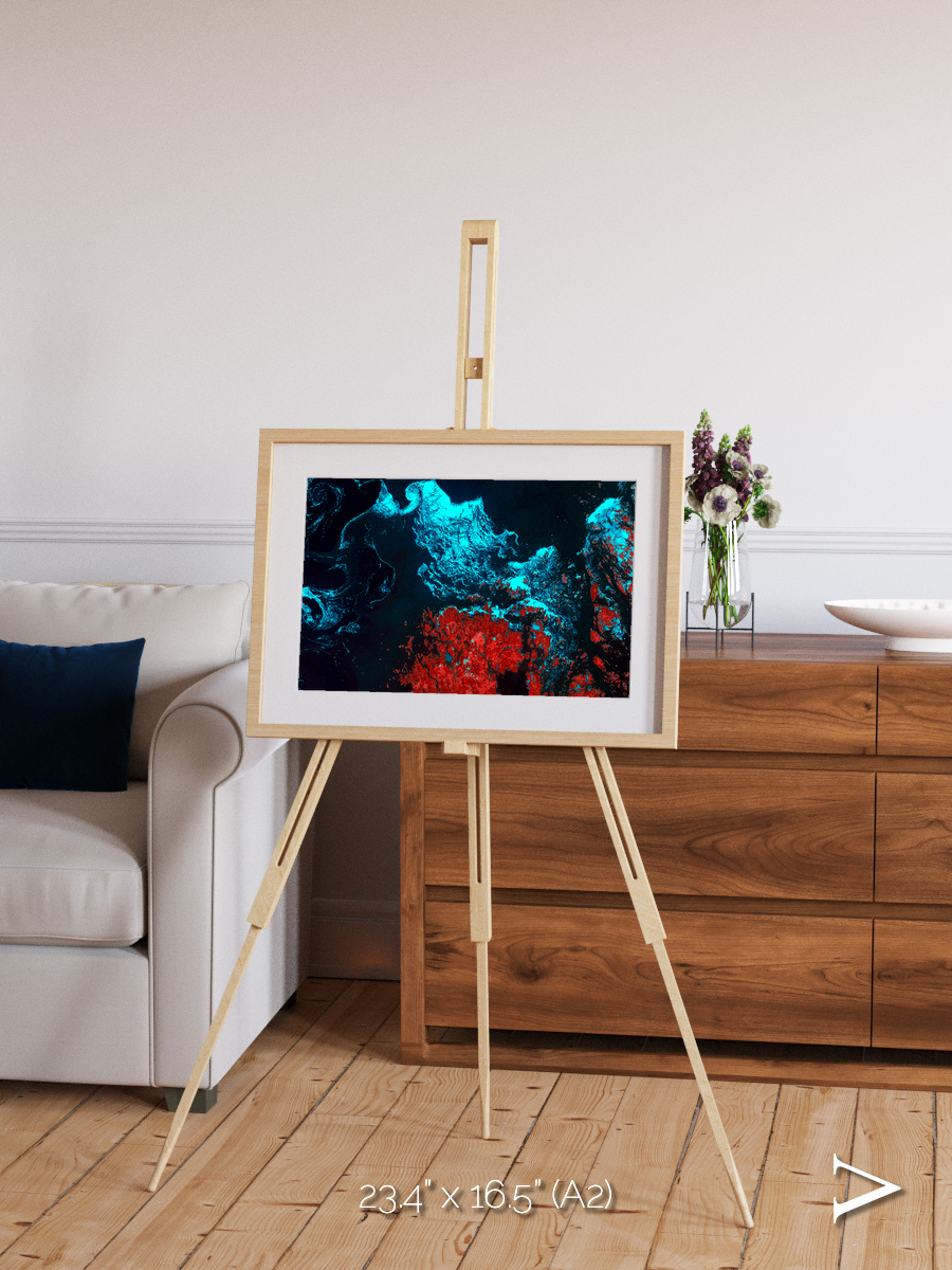 Island Sanctuary, Ghostly Grease Ice Framed & Mounted Print