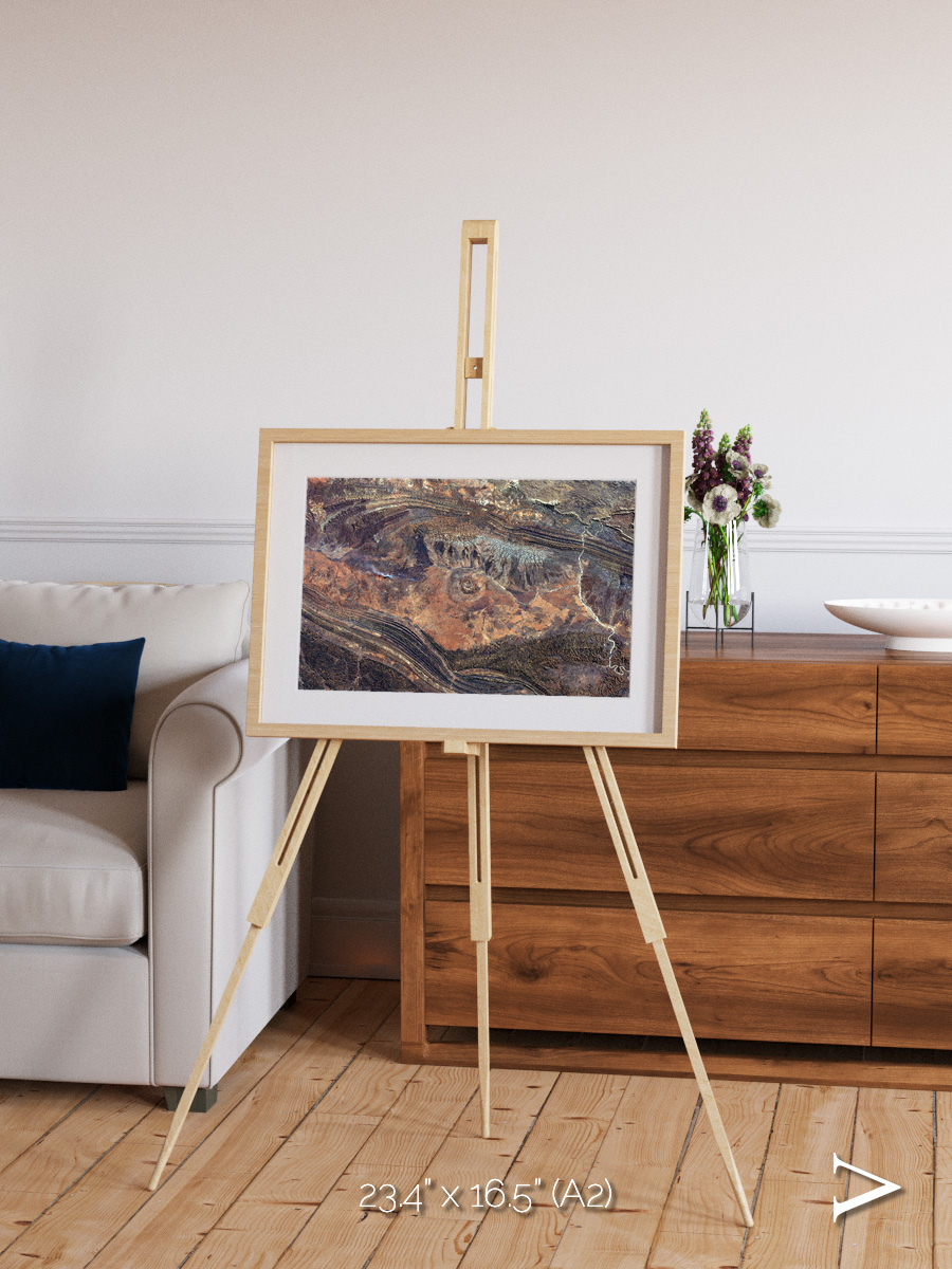 Volcanic Palette, Gosses Bluff Framed & Mounted Print