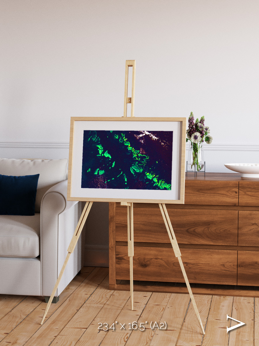 Patterned Ground, Great Barrier Reef Framed & Mounted Print