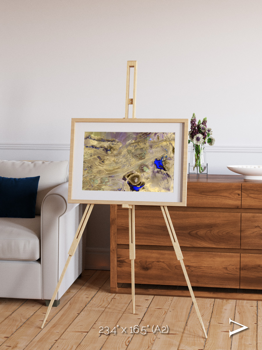 Salt Mirror, Great Salt Desert Framed & Mounted Print