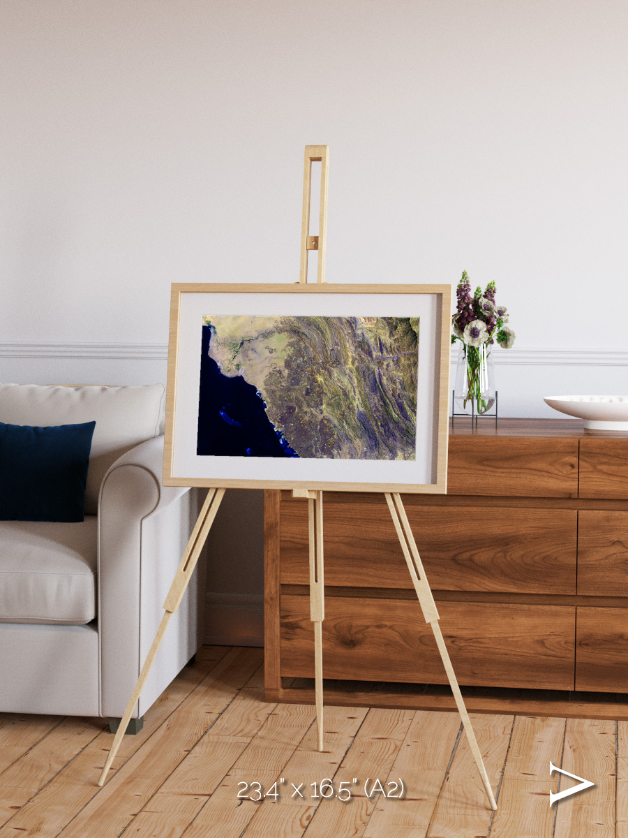 Fire Fields, Harrat Al Birk Framed & Mounted Print