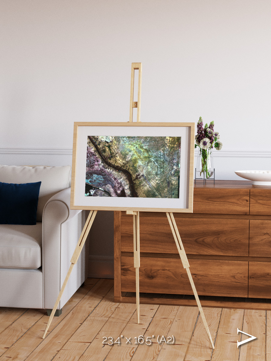 Floodplain Lines, Iraqi Emplacement Framed & Mounted Print