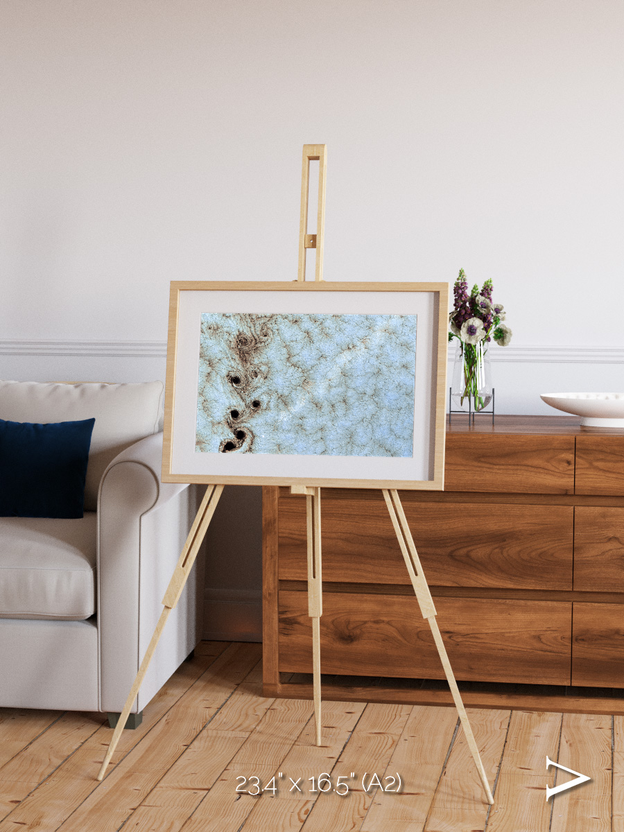 Wind Signatures, Karman Vortices Framed & Mounted Print