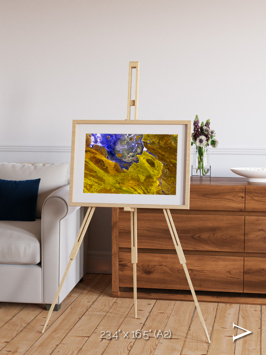 Saline Patterns, Lake Disappointment Framed & Mounted Print