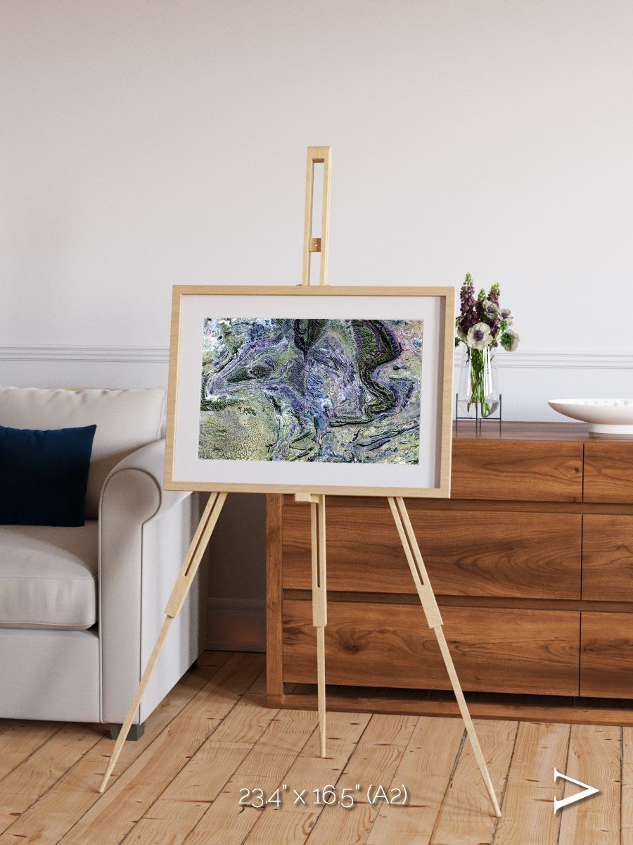 Mountain Textures, MacDonnell Ranges Framed & Mounted Print