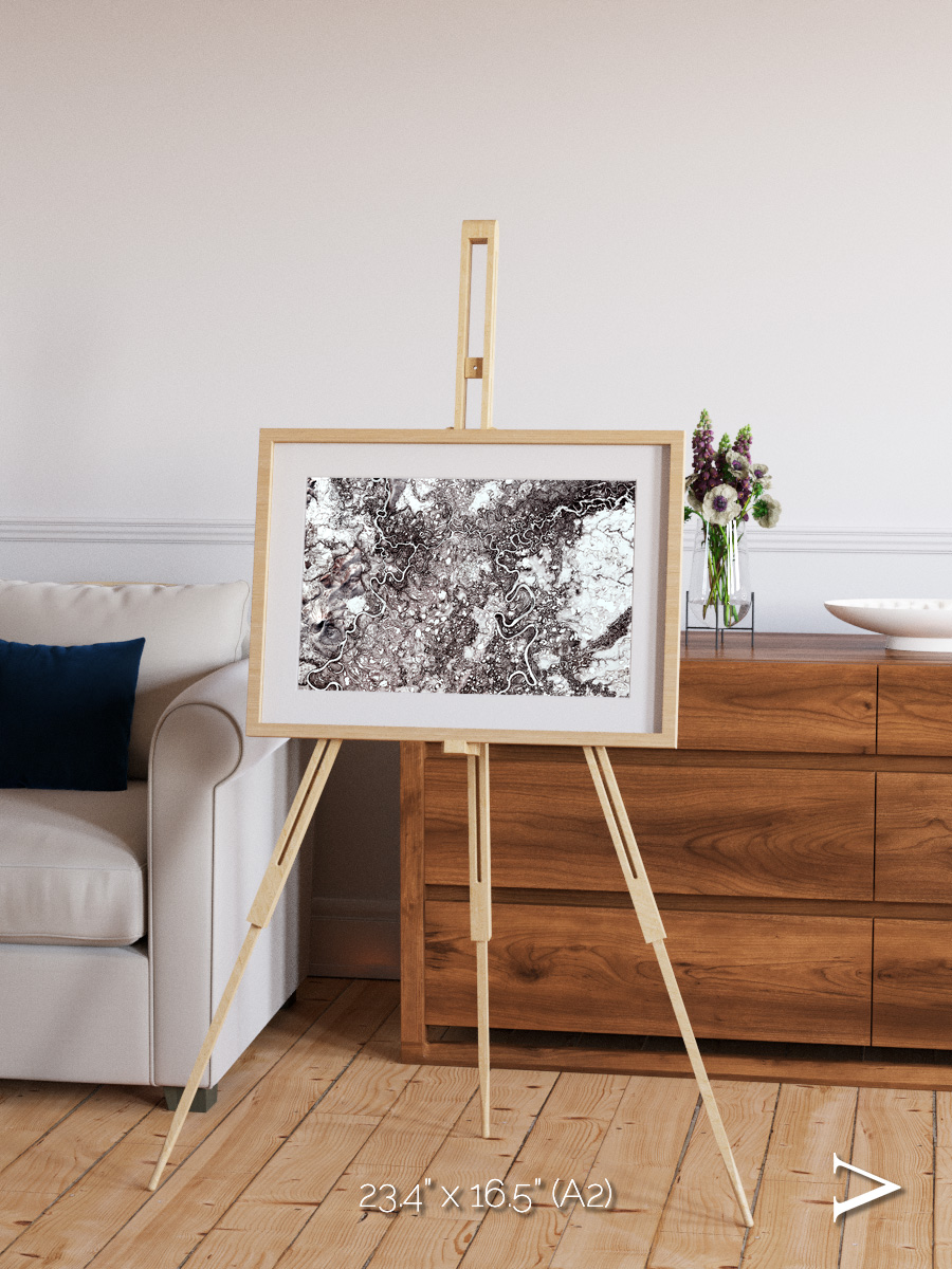 River Threads, Mayn River Framed & Mounted Print