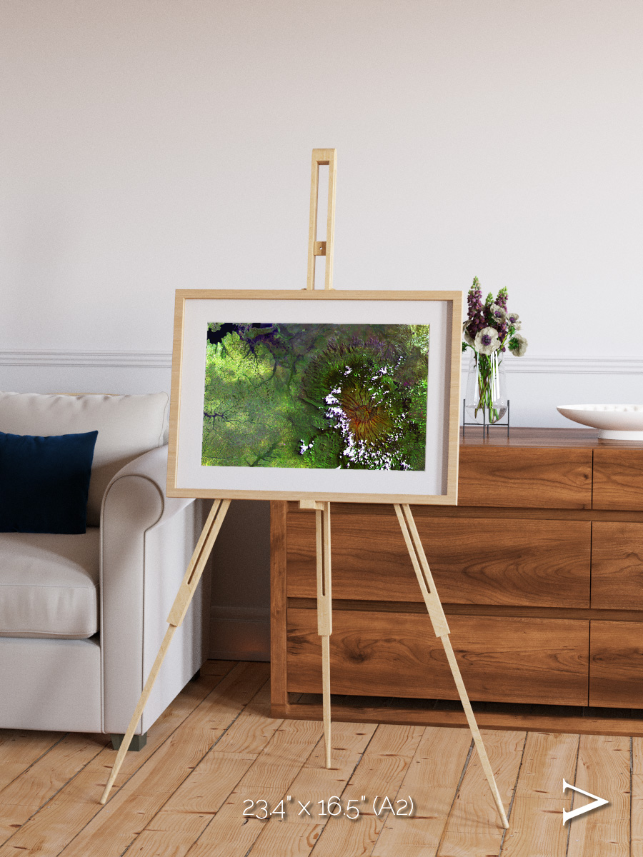 Vortex Trails, Mount Elgon Framed & Mounted Print