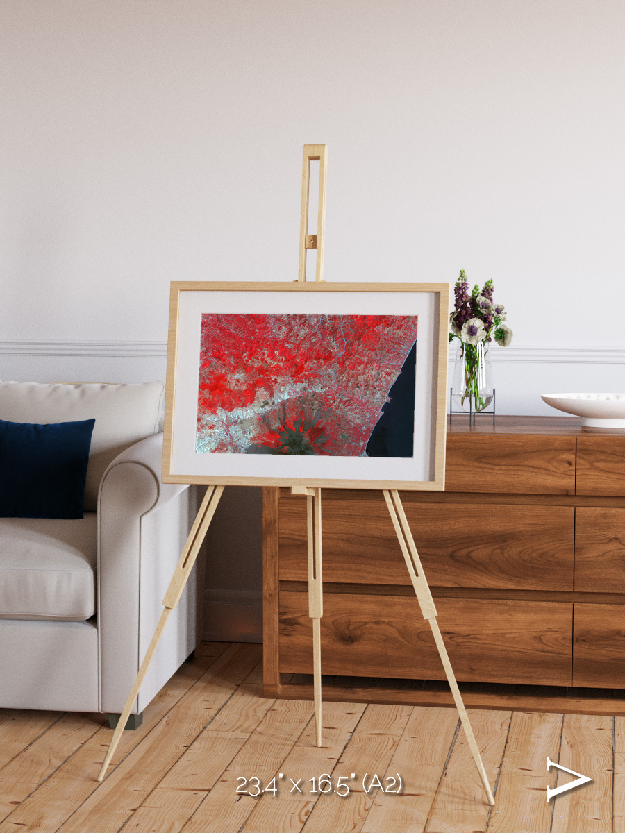 Painted Archipelago, Mt Etna Framed & Mounted Print