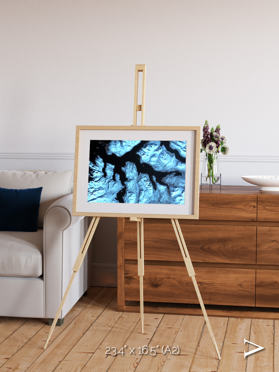 Glacial Passage, Northern Norway Framed & Mounted Print