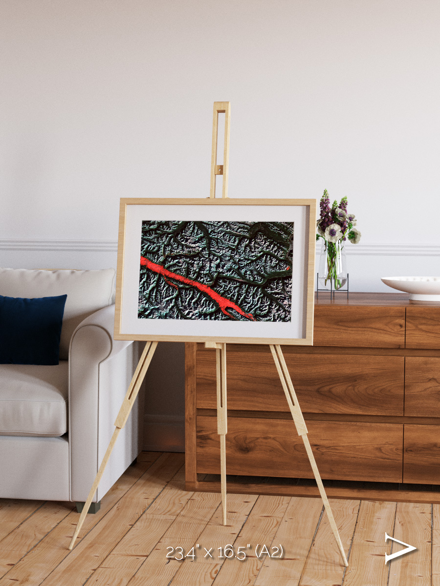 Light in the Trench, Canadian Rockies Framed & Mounted Print