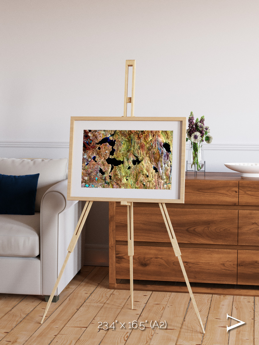 Above the Earth, Tibetan Plateau Framed & Mounted Print