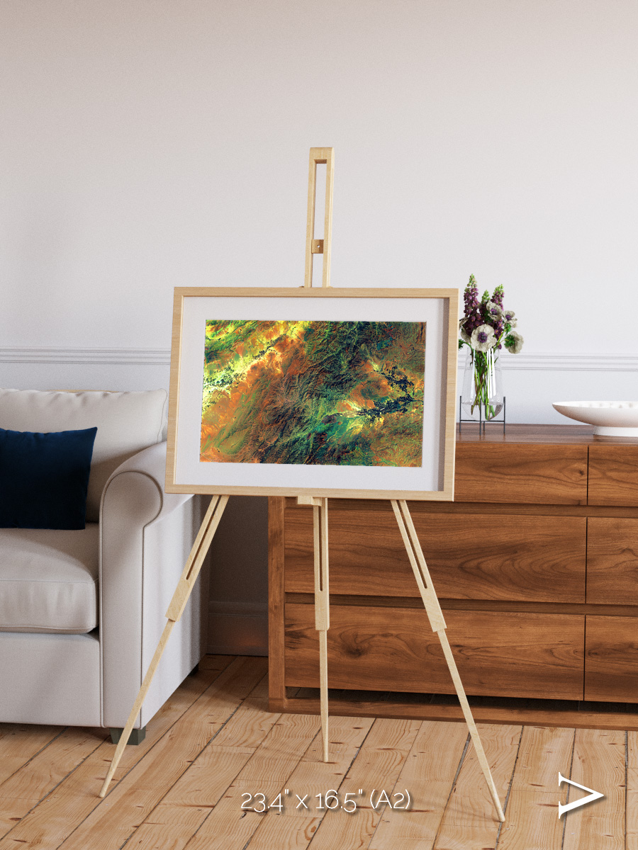 Irrigated Highlands, Eastern Afghanistan Framed & Mounted Print