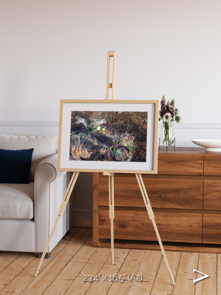 Ancient Impact, Shoemaker Crater Framed & Mounted Print