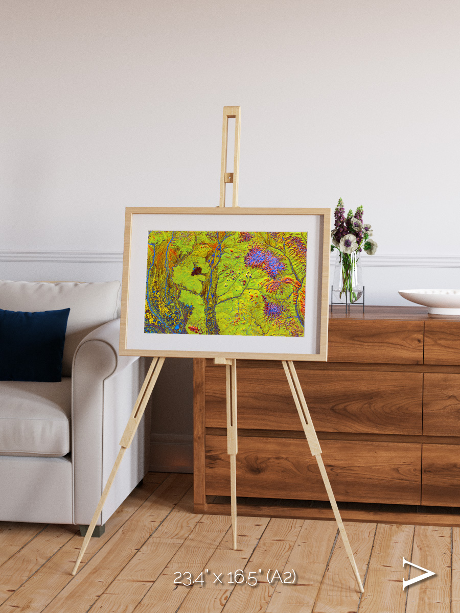 Glacial Ribbons, Chaunskaya Bay Framed & Mounted Print