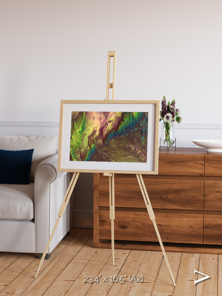 Textured Earth, Sierra de Velasco Framed & Mounted Print