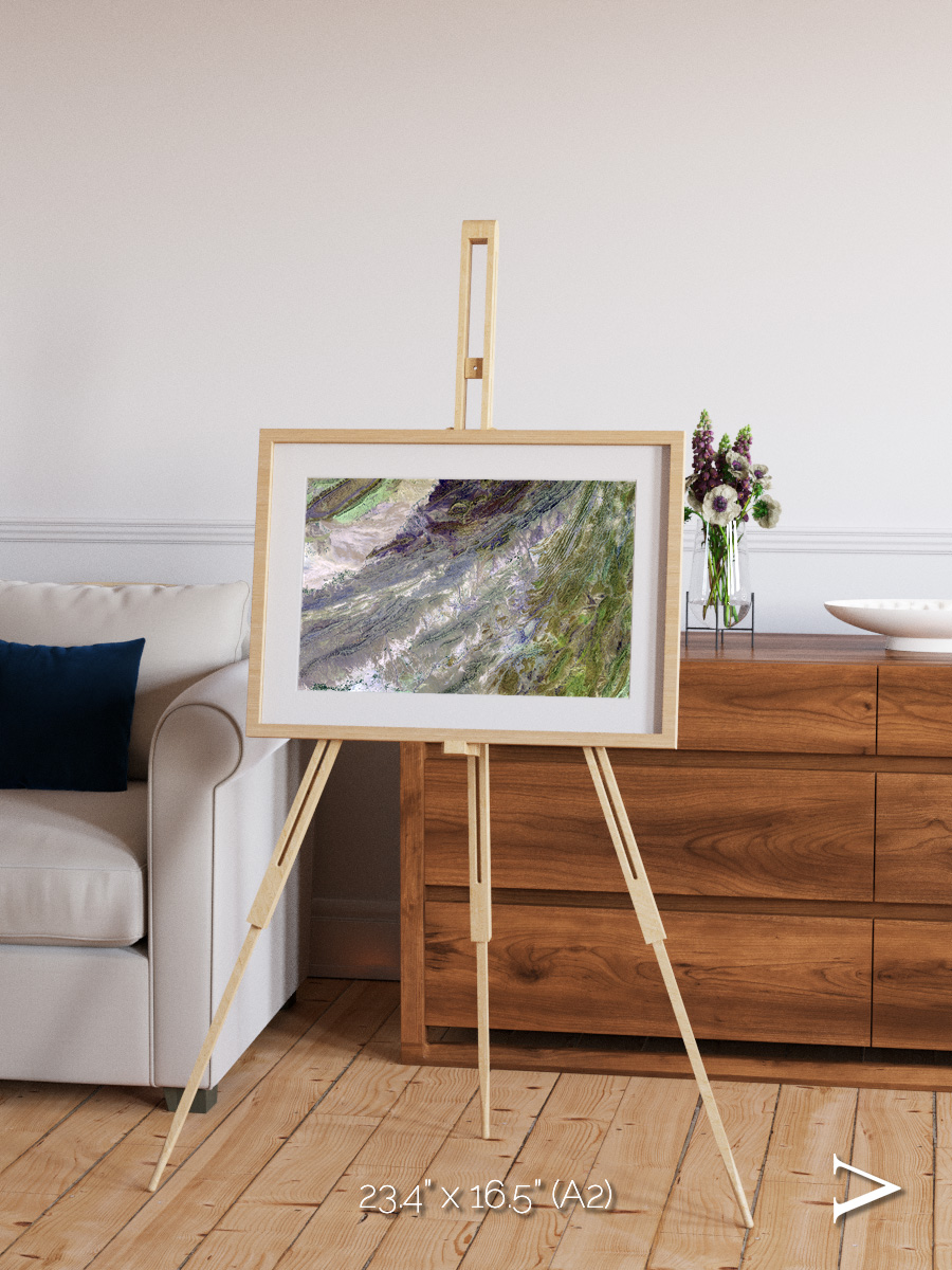 Rugged Relief, Sulaiman Mountains Framed & Mounted Print
