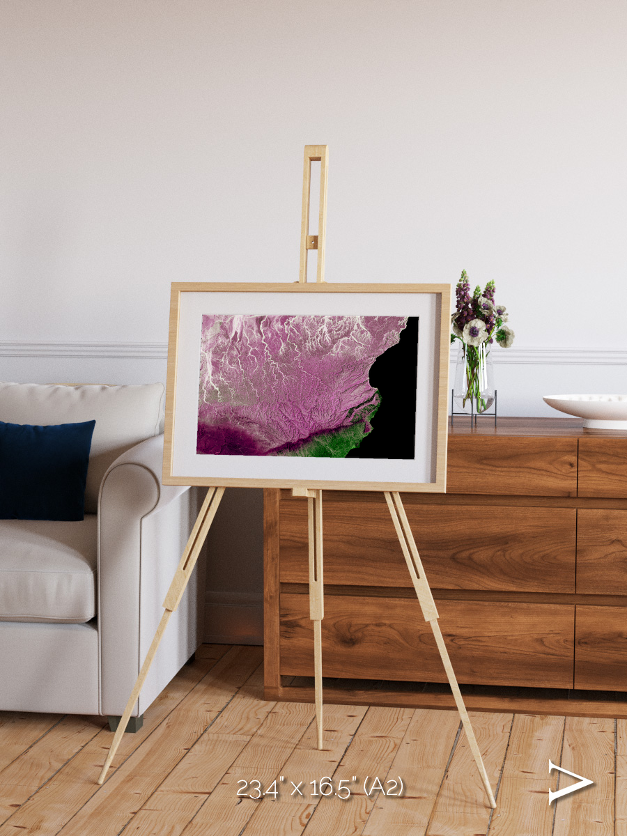 Monsoon Divide, Dhofar Framed & Mounted Print