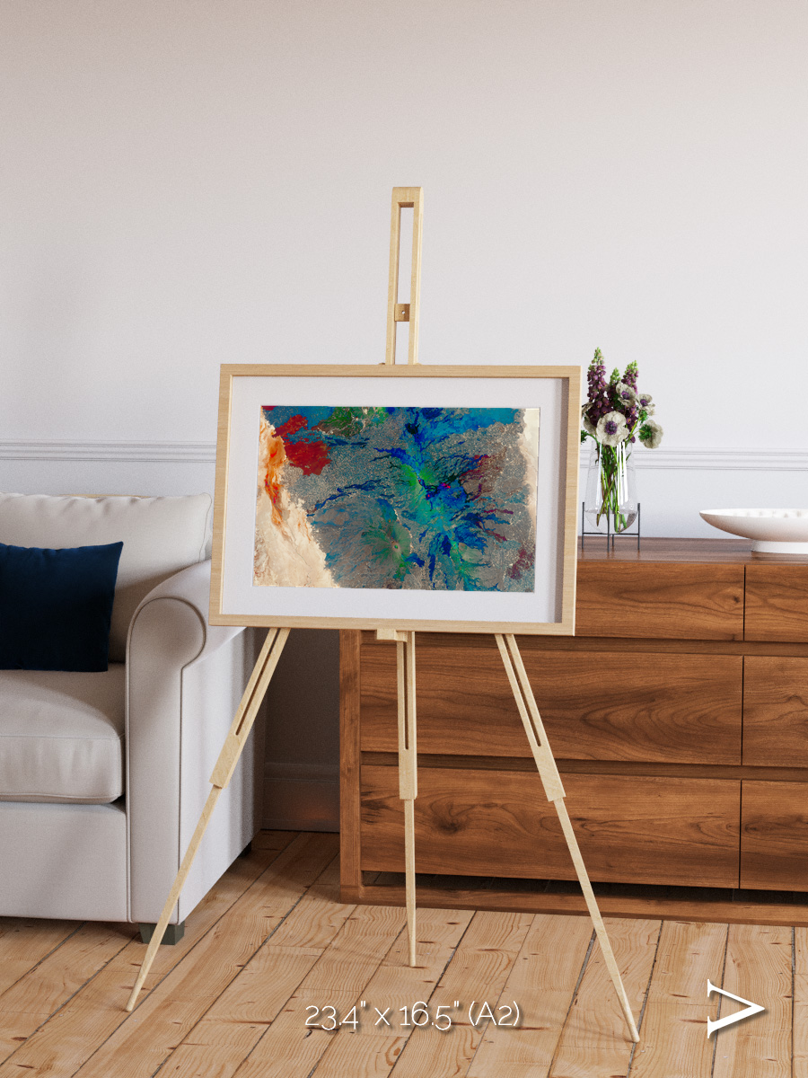 Rift and Fire, Ethiopia Framed & Mounted Print