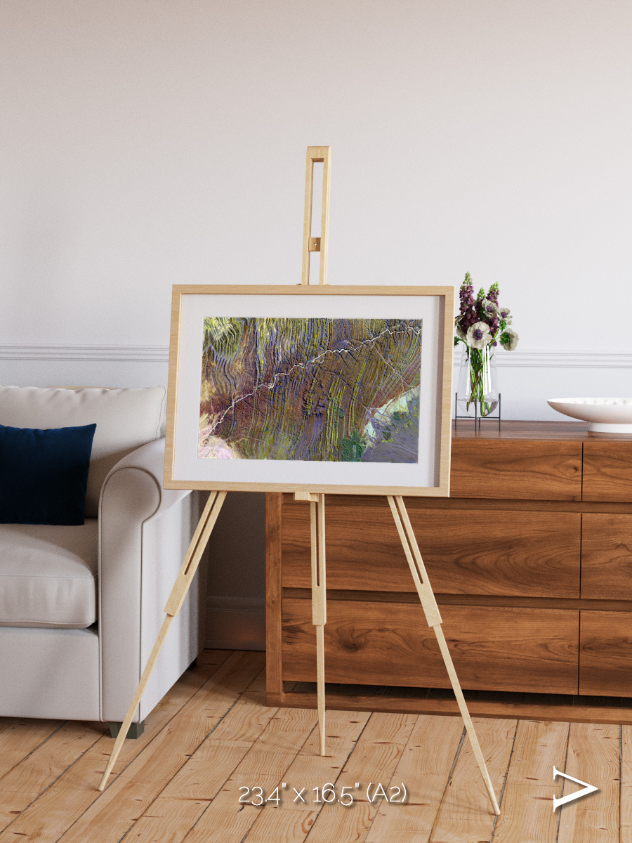 Shifting Dunes, Ugab River Framed & Mounted Print