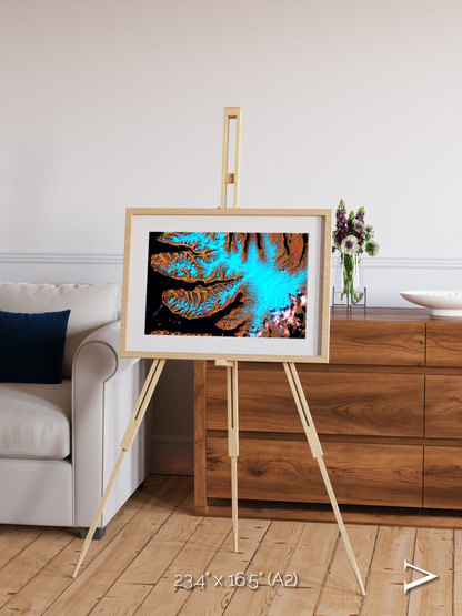 Frozen Currents, West Fjords Framed & Mounted Print