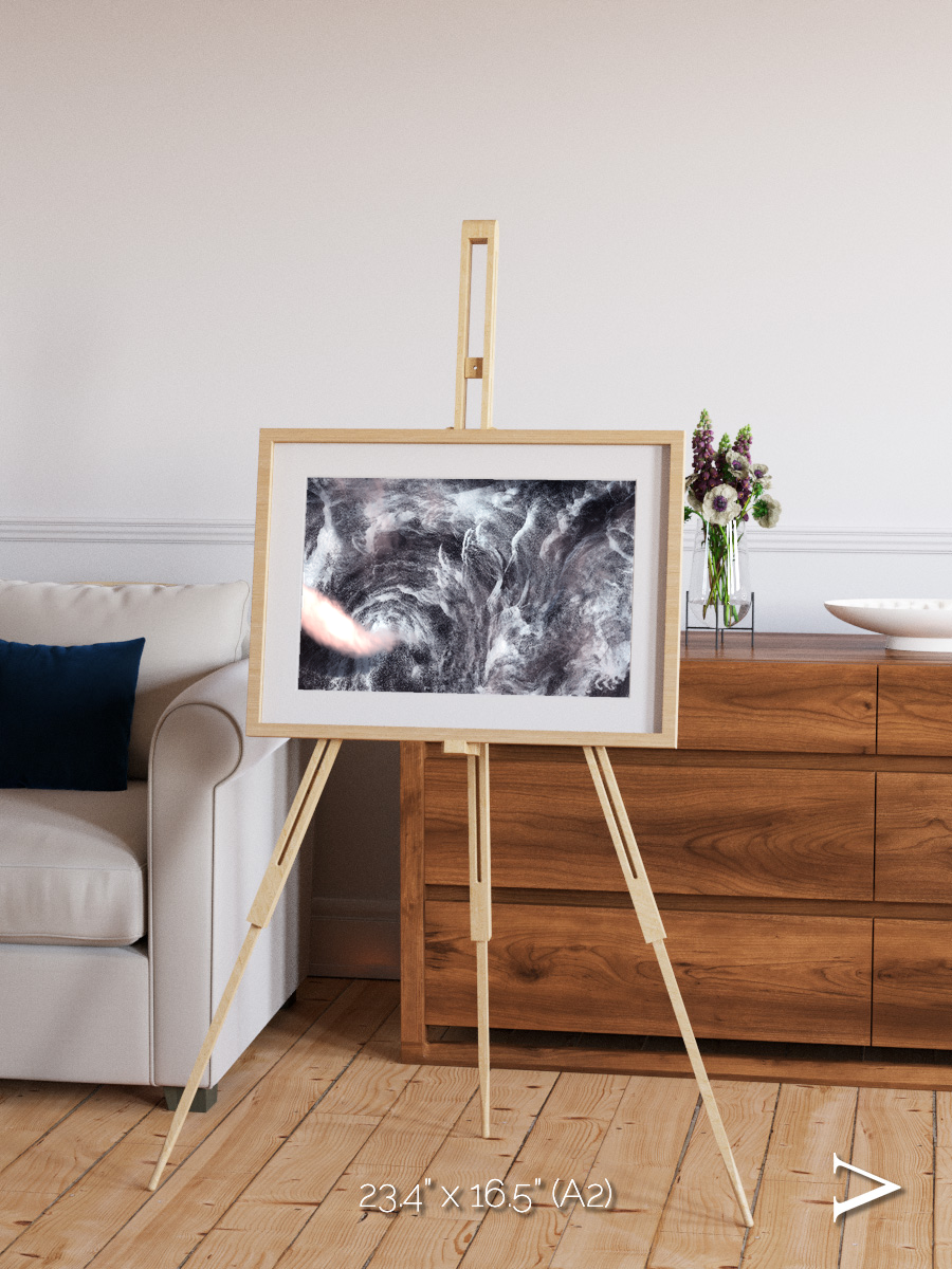 Wind Signatures, Whirlpool in the Air Framed & Mounted Print