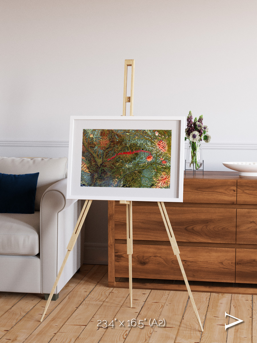 Ash and Stone, Anyuyskiy Volcano Framed & Mounted Print