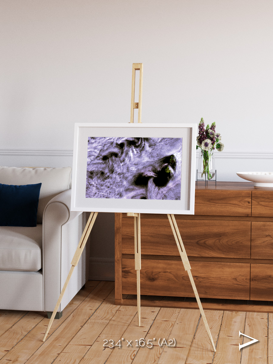 Vortices over Broutona, Kuril Islands Framed & Mounted Print